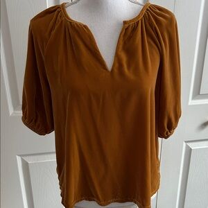 Old Navy Women's Velvet Blouse in Rich Brown